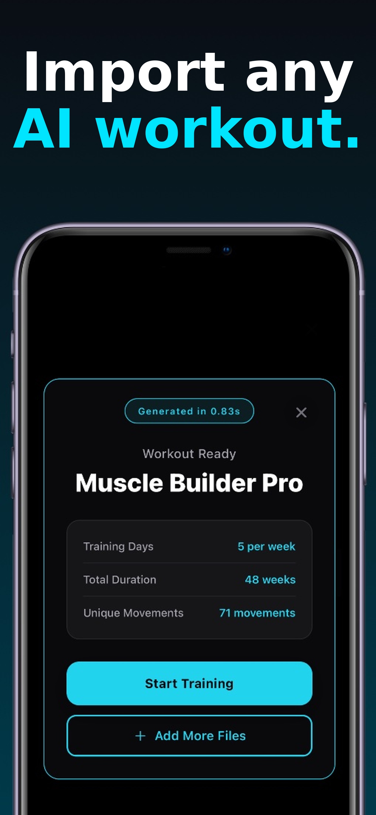 Import AI workout program